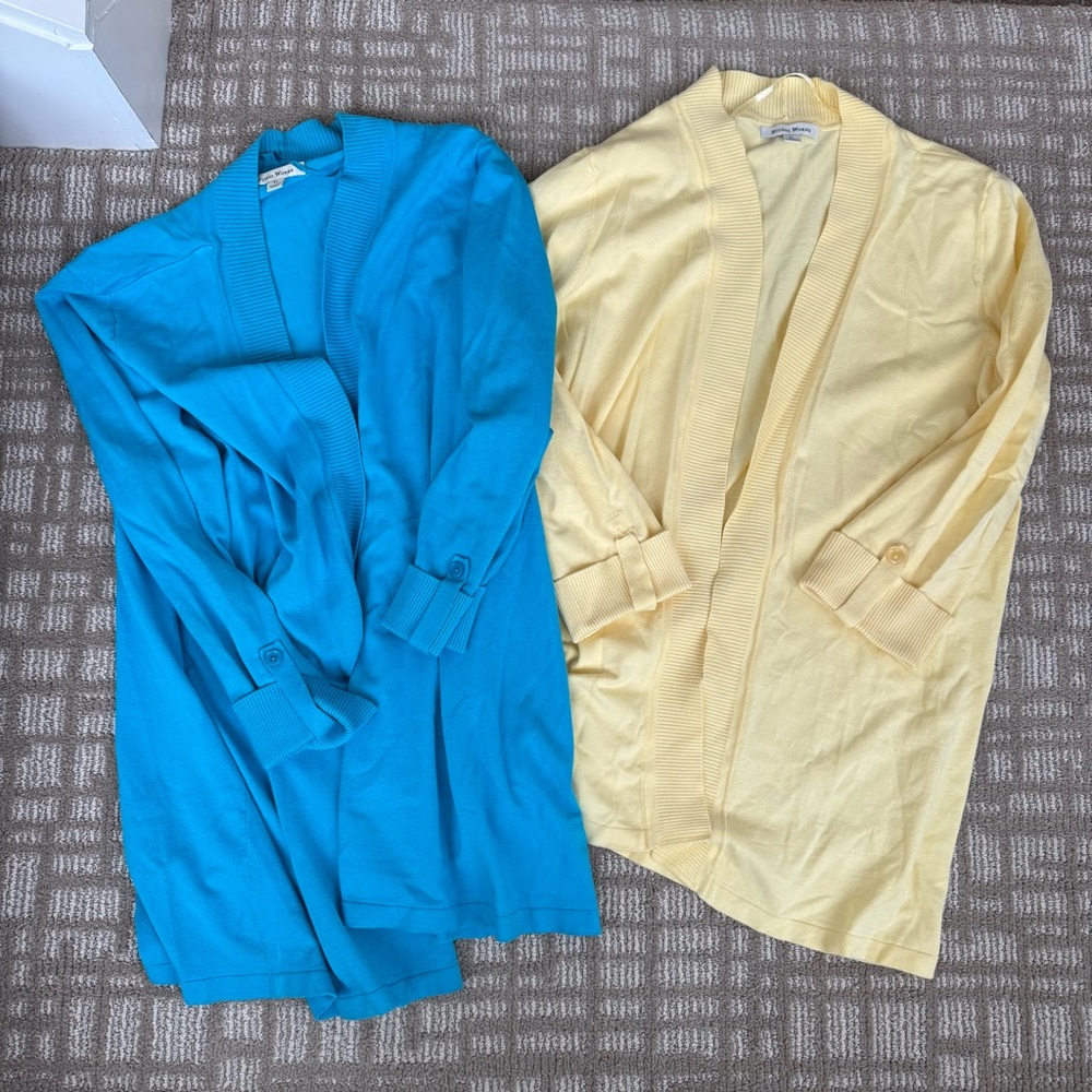 Set of 2 XL Womens Studio Works Cream Knitwear cardigans